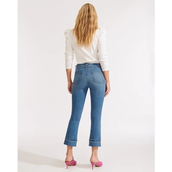 💕VERONICA BEARD💕 Carolyn High-Rise Baby Boot Jeans ~ Pacific Blue 26 NWT - Picture 4 of 14